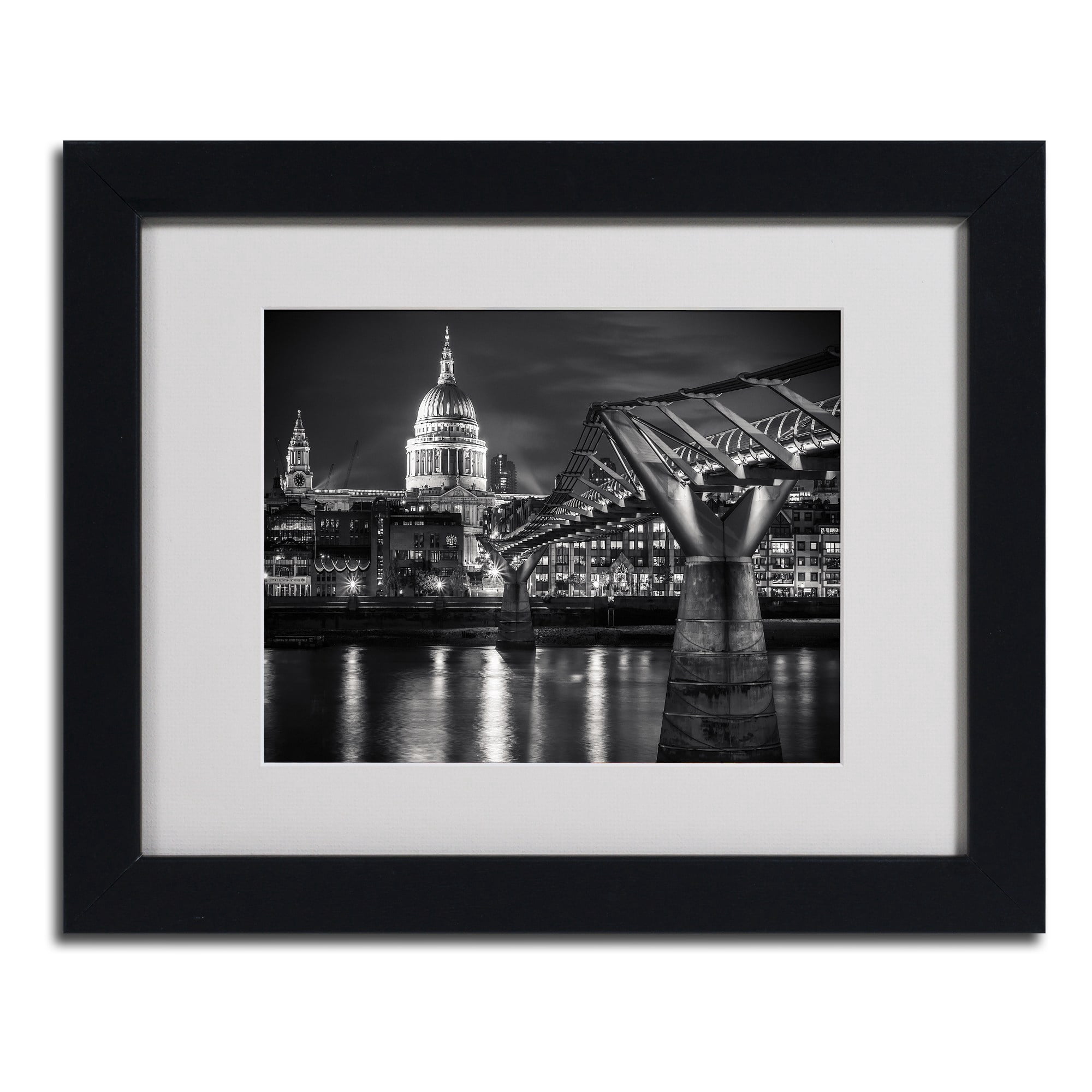 Trademark Fine Art "Letters From London" by Giuseppe Torre, Black Frame