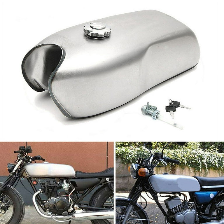 Benzintank mit Deckel, Motorrad-Kraftstofftank Retro 9L/2.4Gal Metall für  Upgrade : : Auto & Motorrad