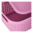 thumbnail image 2 of Caja Multiusos Mainstays Plástico Modelo Ratán con Tapa 16 Litros Rosa, 2 of 2