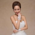 thumbnail image 3 of HOMYL 4xWedding Lace Bowknot Fingerless Bridal Glove Evening Party Accessory Gloves 4 Pcs, 3 of 8