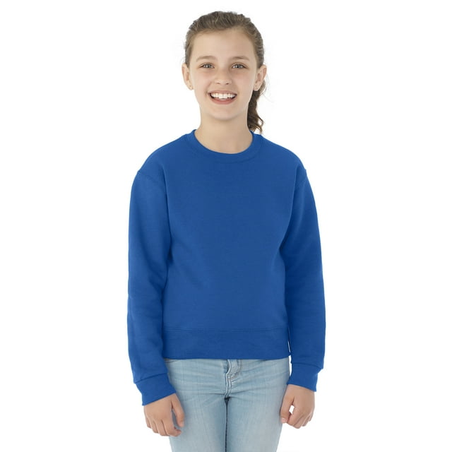 Jerzees Youth NuBlend Crew Neck Sweatshirt, M, Royal