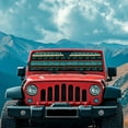 thumbnail image 3 of Uorisanigo Windshield Sun Shade Compatible with 2024 2025 Jeep Wrangler JL 2/4 Door, Blue Western Aztec Horse Sunshades Heat Shield, Aluminum Foil Windshield Sunshade Block UV Rays and Heat, 3 of 7