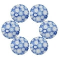 thumbnail image 2 of 15.4" Round Placemat Set of 6 Polyester Fabric Place Mats Non-Slip Dining Kitchen Table Mats for Kitchen Party Decor Blue and White Snowflake, 2 of 5