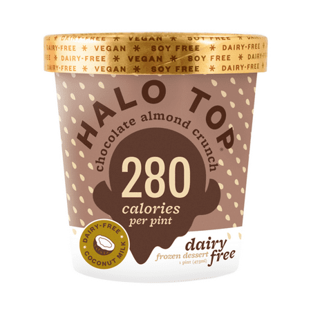 Halo Top, Non Dairy Chocolate Almond Crunch, Pint (8 (Best Almond Milk Ice Cream)