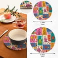 thumbnail image 3 of SKYSONIC Robots Colorful Pot Holders Trivets, 2 Pcs Heat Resistant Trivets,Cartoon Doodle Cotton Thread Weave Mats for Hot Pads Pans Pot Bowl Teapot for Kitchen Decor, 3 of 7