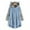 Blue, variant on Women'S Tops Women Button Coat Patchworl Tops Hooded Pullover Loose Sweater Blouse Plus Size Wine L Y1Y