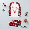 thumbnail image 2 of Odeerbi Christmas Pajamas for Family Holiday Long Sleeve Family Christmas Pajamas Matching Sets Mom Parent Child Outfit Printed Loungewear Two-Piece Sleepwear Xmas PJs Set White, 2 of 5