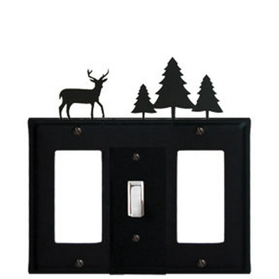 Deer & Pine Trees Single GFI CUSTOM Product Switch GFI CUSTOM Product