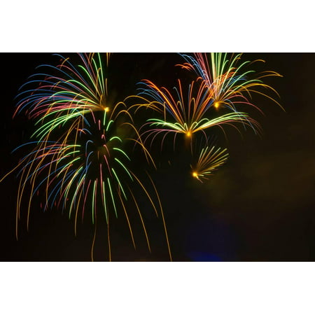 Fireworks in sky during Fourth of July celebration in Philadelphia, Pennsylvania, USA Print Wall