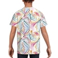 thumbnail image 5 of Wukai Abstract Marble Texture Youth Unisex Short Sleeve T-Shirt for Boys, Girls, Teens, and Kids-X-Large, 5 of 7