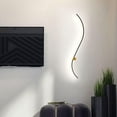 thumbnail image 4 of Minimalist Linear Wall Sconce Black Gold Wall Lamp, LED Bar Strips Indoor Bedroom Lighting Fixtures for Living Room Background Home Decoration Modern Wall Wash Lights, 4 of 7