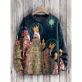 thumbnail image 2 of Suéter de punto con cuello redondo y estampado 3D de Jesús, Reyes Magos, creencias de la Natividad, suéter de punto cálido informal de invierno unisex MY31, 2 of 4