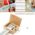 thumbnail image 2 of Caja de música de madera con 15 tonos, perforadora y cintas de papel, hecha a mano, 2 of 8