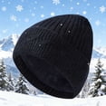 thumbnail image 2 of HAPIMO Winter Hats for Women Stylish Cable Knit Beanie Fleece Warm Caps Cuffed Fisherman Beanie Daily Skull Cap Navy Free Size, 2 of 5