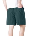 thumbnail image 4 of Kojanyu Men's Solid Color Elastic Waist Shorts with Side Split & Pocket – Lightweight Casual Summer Shorts for Daily Wear, 4 of 7