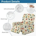thumbnail image 6 of Renewold Colorful Paw Heart Stretch Recliner Cover Universal 4 Pieces Cat Dog Puppy Footprint Recliner Sofa Cover Stay in Place Furniture Protector Home Decor for Pets, Dogs, Cats, Kids, 6 of 8