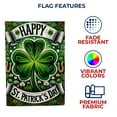 thumbnail image 4 of America Forever Lucky Clover Happy St Patricks Day Garden Flags 12.5" x 18" Double Sided Shamrock Celtic Holiday Luck of the Irish Seasonal Outdoor Yard St Patricks Day Decorations, 4 of 5