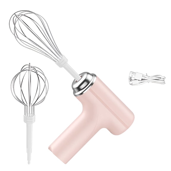 CURYMAY Wireless Electric Egg Beater - 3-Speed Hand Mixer with 2 Stainless Steel Whisks,Usb Rechargeable,Portable Handheld Blender for Eggs,Cream,Batter - Ergonomic Kitchen Mixing Tool