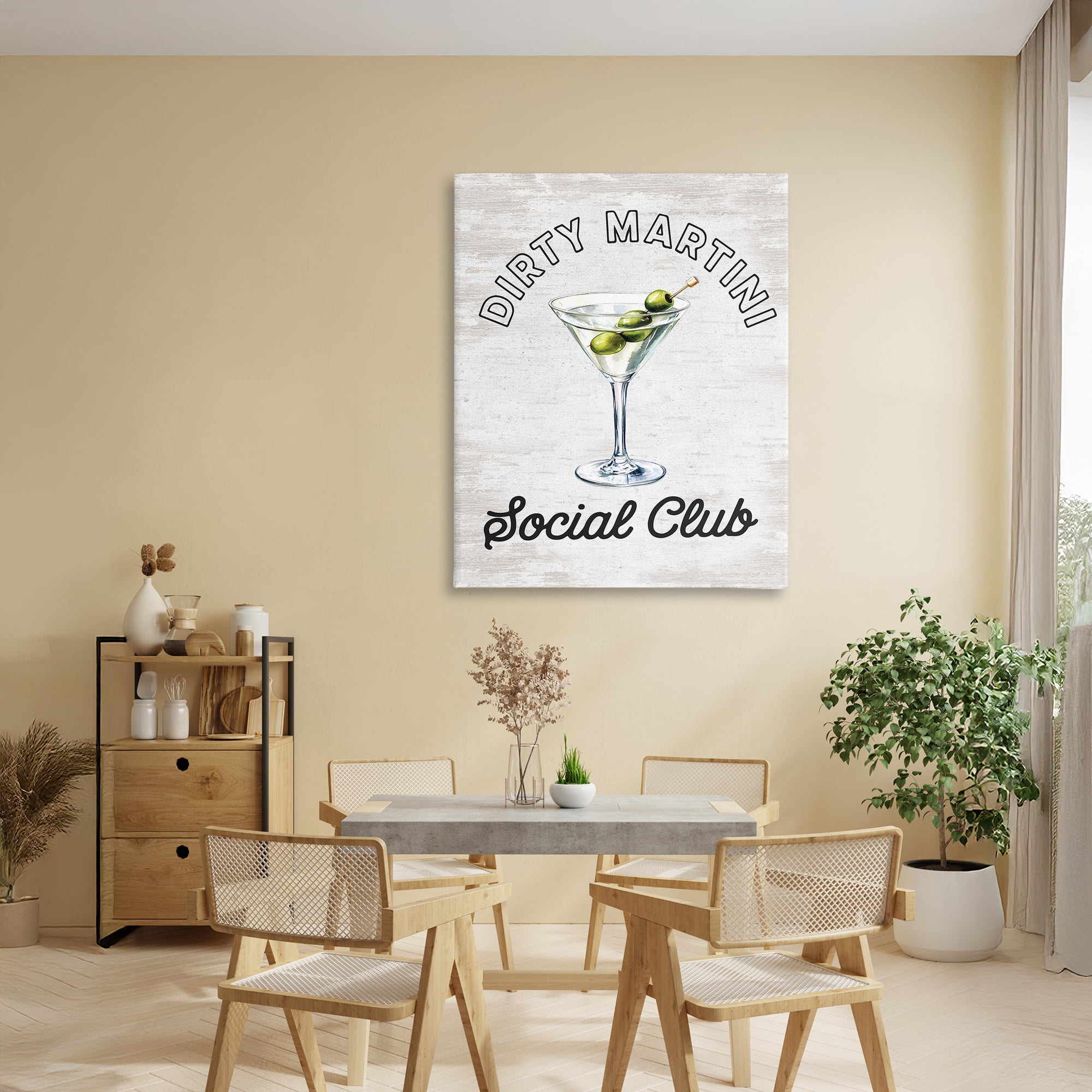 Stupell Industries Dirty Martini Social Club Canvas Wall Art, design by Lettered and Lined
