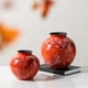 thumbnail image 4 of Jarrón de cerámica rojo, floreros, elegantes, artesanías, maceta, maceta decorativa. S, 4 of 9