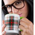 thumbnail image 2 of 3drose, Image of Stewart Clan Kilt Scottish Tartan Plaid Pattern, 11oz Two-tone Green Mug, 2 of 6