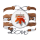 thumbnail image 1 of Pulsera de cuero Negro trenzado pulsera de cuerda de amor Unbranded M, 1 of 3
