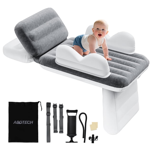 Colchón Inflable Abdtech para Niños, Cama de Avión 94 cm Gris