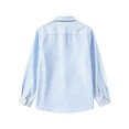 thumbnail image 5 of FYDUU Kids Boys Girls Long Sleeve Striped Shirts Children's Button Down Dress Shirts Formal School Uniform Tops Back To School Clothes 8-9 Years, 5 of 9