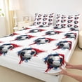 thumbnail image 3 of jejeloiu Football Football Game Queen Sheet Sets,Watercolor Graffiti Hippie Bed Set For Boys Teens 4 Pieces, 3 of 7