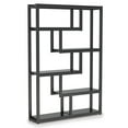 thumbnail image 2 of Yardi Yarda 6-Tier Bookshelf, 69" Industrial Etagere Bookcase with Staggered Shelves, Black, 2 of 4
