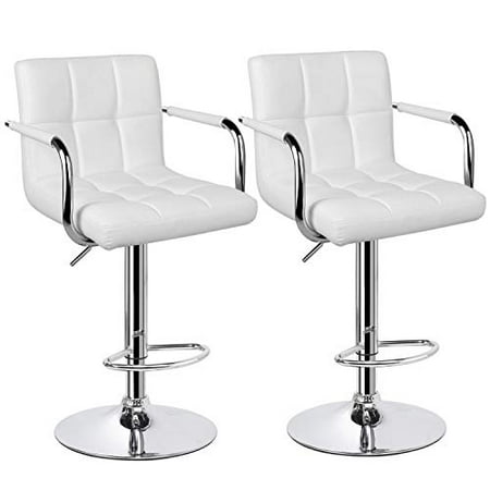 Bar Chairs 360 Swivel Stool White, Counter Height Bar Stools Swivel With Arms