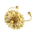 thumbnail image 2 of onlyliua Liquidación Personalidad Temperamento Girasol Circón Dulce Flor Apertura, 2 of 2
