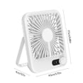 thumbnail image 3 of Ventilador USB de escritorio mini plegable de alta velocidad | Pantalla digital | Ventilador portátil recargable y silencioso sin aspas para mesa, hogar, oficina y exteriores | 17.5x14.5x4 cm, 3 of 8