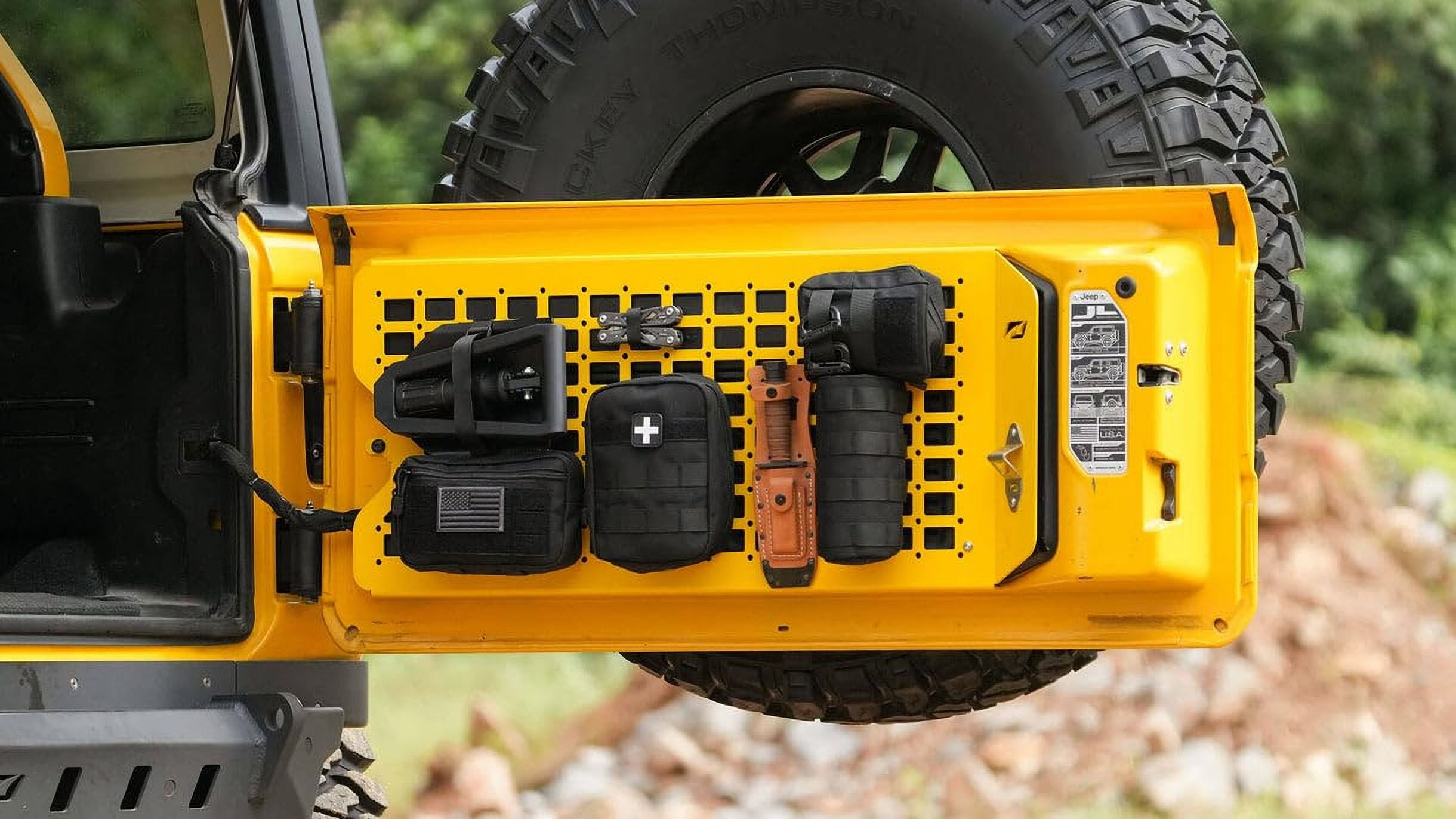 Rear Gate Aluminum MOLLE Panel for JL / JLU (Motobilt)