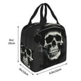thumbnail image 2 of Yiaed Magician Hat Skull Print Insulated Lunch Bag Reusable Cute Tote Lunch Box, Leakproof Cooler Lunch Bags for Work Office Travel School Picnic, 2 of 5