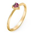 thumbnail image 3 of Heart Birthstone Ring - Ruby (July), 3 of 6
