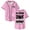 Pink, variant on Jey Uso Four Letters One Word Baseball Jersey Short Sleeve Button-up Shirts Women Men Streetwear Tops