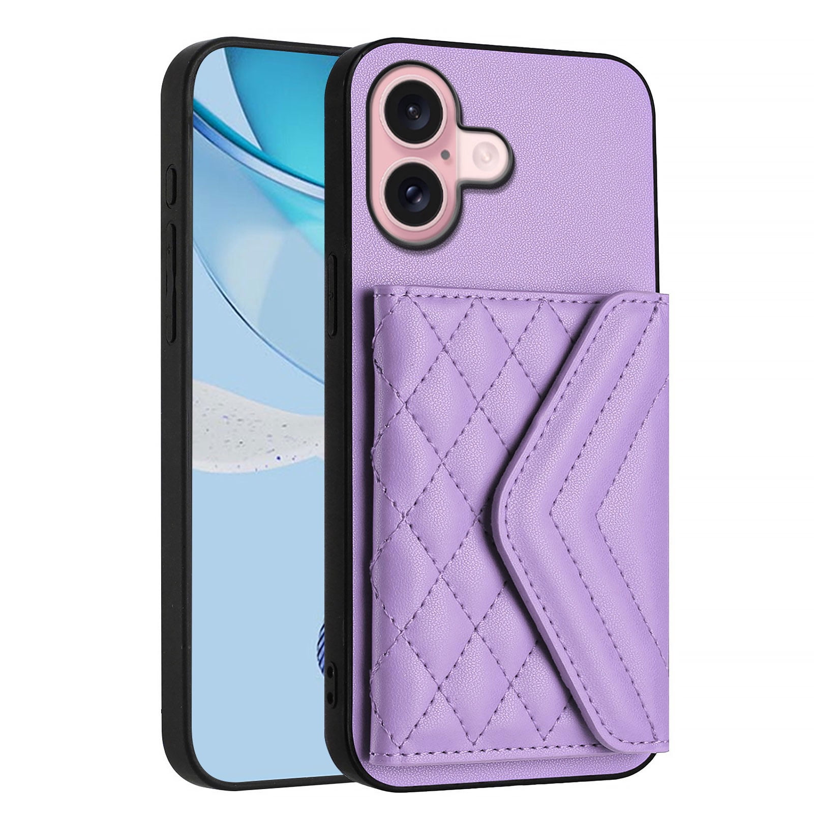 Case for Moto G Play 2024 4G Crossbody wallet cover, with card holder, leather material, equipped with a long shoulder strap, shockproof flip-top phone case