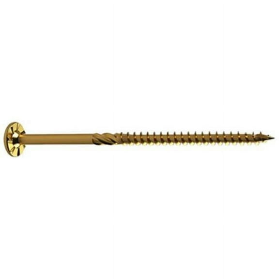 U2 S22108000H 3/8 in. x 8 in. Gold Carbon Steel Construction Screw (40-Pk)
