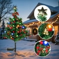 thumbnail image 4 of 2PCS Solar Christmas Decorations Trees Lights Outdoor Waterproof, 20LED-Lights Solar Yard Decorative, Solar Stake Lights Xmas Tree Garden Decor with Constant & Flashing Modes for Pathway Lawn Patio, 4 of 8