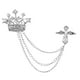 thumbnail image 5 of Broche de corona para hombre, cadenas colgantes, Pin de solapa, joyería para camisas, , traje de negocios Argén jinwen broche corona, 5 of 8