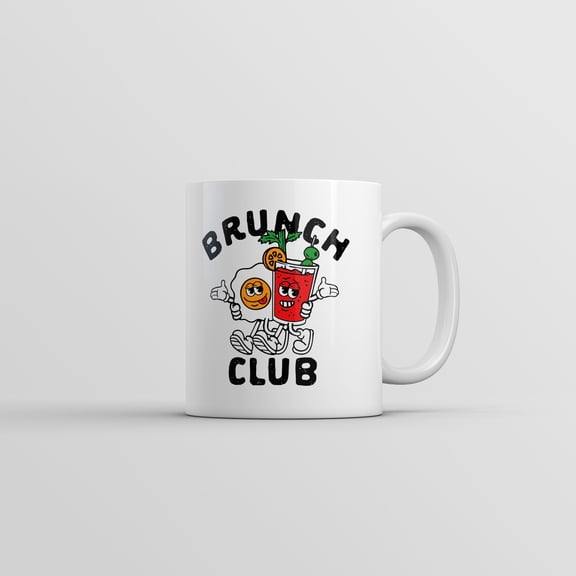 Brunch Club Mug Funny Sarcastic Breakfast Graphic Novelty Coffee Cup