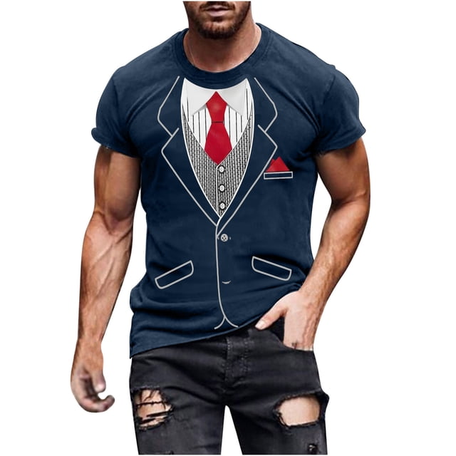 Into the Am Chemises Hommes Nouvelle Mode Décontractée T-Shirt Imprimé Sport T-Shirt Manches Col Rond Blouses & Chemises T-Shirts pour Hommes Mode Into the Am T-Shirts pour Hommes Créez Vos Propres T-Shirts