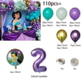 thumbnail image 5 of Globos de aluminio para fiesta de cumpleaños de niña Jasmine de Disney, suministros de decoración, banderas de la princesa Jasmine, adornos para tartas, regalo, juguetes para niños, 5 of 5