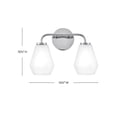 thumbnail image 3 of 85502CM Lark Gio - 20W 2 LED Bath Vanity-10.25 Inches Tall and 14.75 Inches Wide-Chrome Finish, 3 of 19