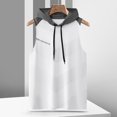 thumbnail image 4 of Afdoent Mens Tank Tops Men's Athleisure Vest Sleeveless Hooded Color Block Running Gym T Shirt Breathable, 4 of 4