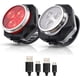 thumbnail image 1 of Luz de bicicleta recargable e impermeable, luces LED delanteras y traseras, 4 modos de brillo, luz blanca delantera y luz trasera roja, impermeable, incluye 2 cables USB., 1 of 5