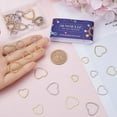 thumbnail image 3 of 1 Box 48Pcs Valentines Day Open Bezel Heart Charm Heart Bezel Charms 304 Stainless Steel Heart Charms Heart Linking Rings Heart Geometric Frames Charms for DIY, 3 of 9