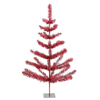 Costway 6ft White Iridescent Tinsel Artificial Christmas Tree w/ 792 Branch  Tips