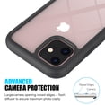 thumbnail image 4 of Apple iPhone 12 Pro, iPhone 12 /6.1" Phone Case Hybrid Cover Rugged [TPU Cushion] Enhanced Hand-Grip TPU Cushion Frame + Clear Shock-Absorbing Protective BLACK Cover Fit for Apple iPhone 12 /12 Pro, 4 of 12